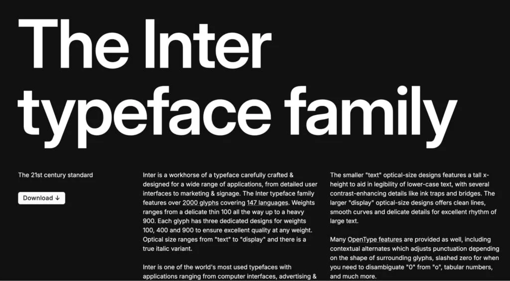 inter font history min - UX❤️
